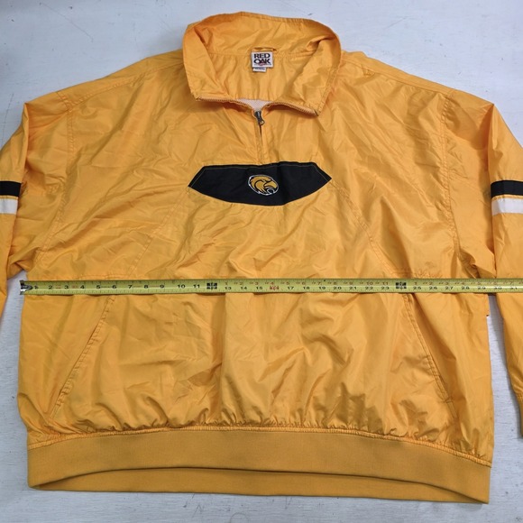 Red Oak NCAA Southern Miss Golden Eagles 1/4 Zip Yellow Windbreaker Jacket 3XL - Picture 10 of 12